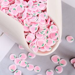 100g polymère Pink Peach tranches argile chaude paillettes pour l'artisanat fabriquant un matériau de remplissage de slime diy nail art shaker cartes décor 5 mm