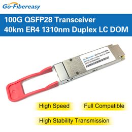 100G QSFP28 ER4 MODULE OPTIQUE 40KM DUAL LC 100GBASE-ER4 1310NM CWDM4 DDM SMF Transcriv