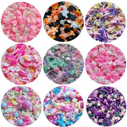 100g Slime Valentine Flower Cherry Heart Mix Mix Polymer Clay Slices Sprinkles