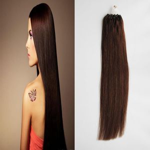 100g Rechte lus Micro Ring Haar 100% Human Micro Bead Links Machine Made Remy Hair Extension 1g / Stand Micro Link Menselijk Hair Extensions