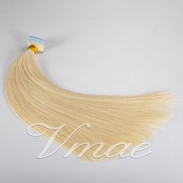 100 g onbewerkte Remy Virgin Menselijk Haarverlenging Tape in Indiase natuurlijke bruine blonde dubbel getekende zijde rechte huid inslag