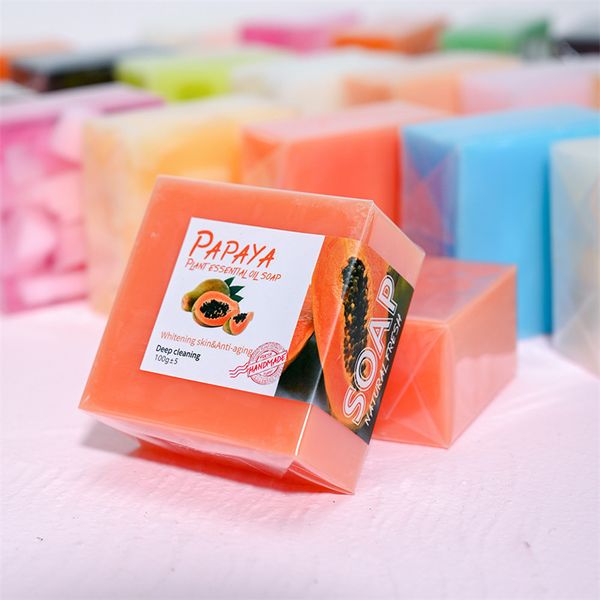 100g blanchissement Bath à la main et éclaircissement corporel d'huile essentielle de plante naturelle rose rose aloe papaya sel de sel de mangue de mangue