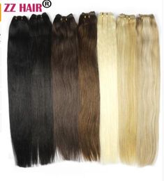 100gpcs 16quot24quot Machine Gemaakt Remy Haar Inslag Weven 100 Human Hair Extensions Rechte Natuurlijke Zijde Nonclips Haren4391855