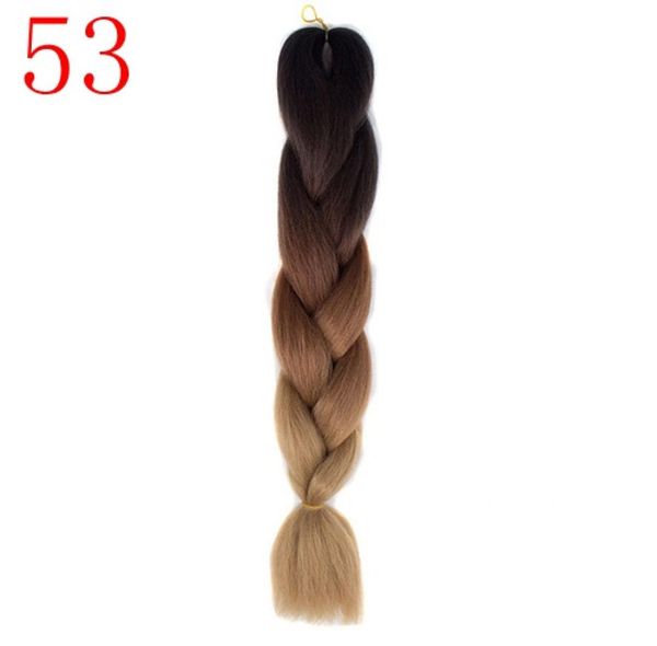 100gpcs Extensions de cheveux synthétiques Violet Tressage Cheveux ombre Deux Tons Haute Température Fiber expression tressage hair6810699