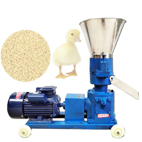 Máquina de pellets de 100 kg/h-200 kg/h, peletizadora de alimentos para animales, máquina de fabricación de pellets, granulador de partículas ardientes agrícolas sin Motor