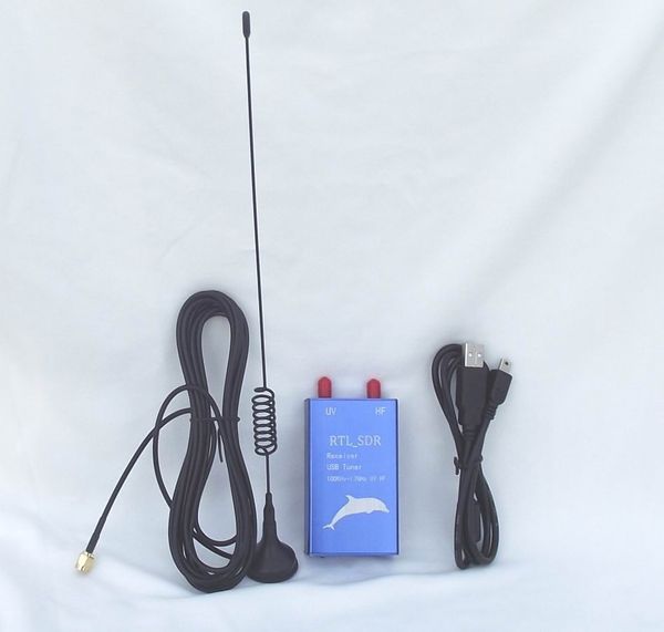 Freeshipping 100KHz a 1.7GHz RTL-SDR receptor radio banda completa RTL2832U + R820T