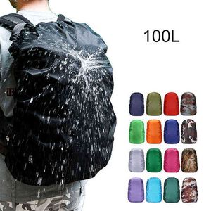 100L sac à dos housse de pluie sac étanche poussière randonnée Camping sacs Portable grande armée militaire grand 90L 95L 110L housse de pluie xa41a G220308