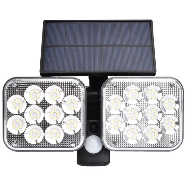 100led 120LED Double Têtes Solaires Appliques Murales Capteur De Mouvement IP65 3 Modes Éclairage Extérieur Éclairage De Jardin