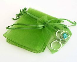 100LOT 57cm Organza Geschenktas Gewoon kleur Mini Pouch Wedding Candy Drawring Bag Festival Kerst opslagtas Sachet Bags8479691