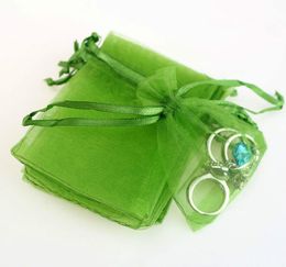 100LOT 57cm Organza Geschenktas Gewoon kleur Mini Pouch Wedding Candy Drawring Bag Festival Kerst opslagtas Sachet Bags6620391