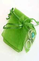 100LOT 57cm Organza Geschenktas Gewoon kleur Mini Pouch Wedding Candy Drawring Bag Festival Kerst opslagtas Sachet Bags7203450