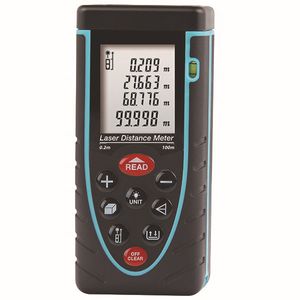 Freeshipping 100m (262FT) Laserafstandsmeter met bubble-niveau RangeFinder Range Finder Meetlint