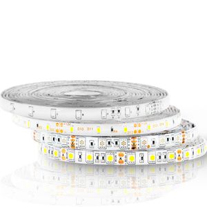 100M 5050 3528 SMD Tira de luces LED Cálido Puro Blanco frío Rojo Azul RGB Impermeable IP65 No impermeable Flexible 300 Leds 12V Por DHL