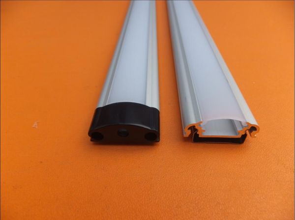 Perfil de aluminio led envío gratis para tiras led con cubierta difusa lechosa o cubierta transparente