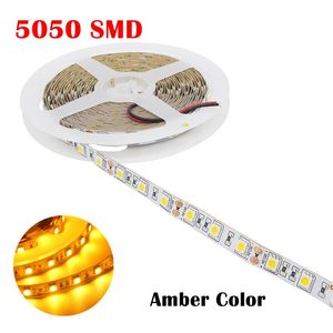 100M DC 12V Ambre (Or jaune) Couleur 5050 SMD Bande LED IP20 Pas de décoration intérieure étanche