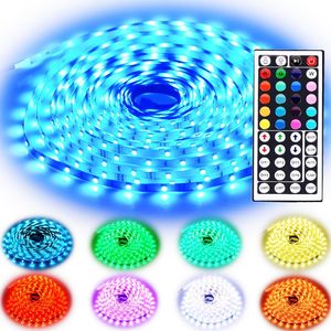 Livraison gratuite 100m / lot 3528 5050 SMD RGB 12V Étanche Non étanche Led bandes flexibles lumière 300 Leds 5M double face bonne qualité 2018