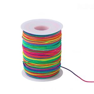 100m regenboog kleurrijke elastische koord 1 mm draad stretch string Craft diy sieraden