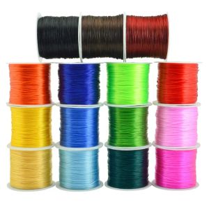 100 m / rouleau Strong Elastic Crystal Line Perking Cord Cordon Fil Fitre de fil pour le bracelet Collier de fabrication de bijoux