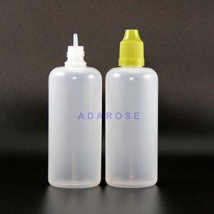100 ml 100 pc's/lot LDPE Plastic druppeldlessen met kinderbestendige veiligheidsdoppen Tips Squeezable Long Nipple VPOGC XRFVO