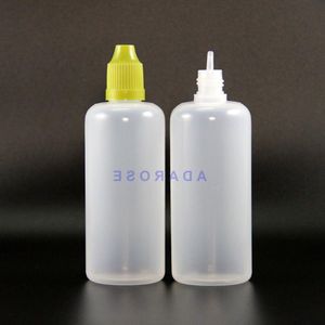 Flaconi contagocce in plastica LDPE da 100 ml 100 pezzi con tappi di sicurezza a prova di bambino punte comprimibili capezzolo lungo Mxvaw