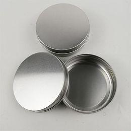 100ml 100g Boîtes en aluminium rondes multicolores Couvercle à vis Boîtes en métal Bocaux Vides Slip Slide Containers269z
