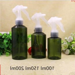 100ml 150ml 200ml Vazio Verde Plástico Spray Embalagem Garrafa recarregável Originales Cosmetic Containersgood qty Lknqa