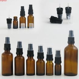 100ml 50ml 30ml 1oz 20ml 15 ml 10 ml de 5 ml de vidrio ámbar de cristal, botella de aceite esencial con pulverizador de niebla Botellas de fragancia de perfume 10pcshigh qualtity