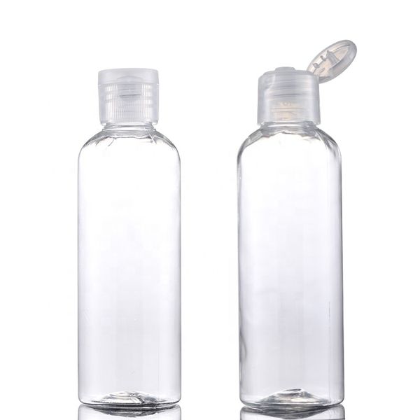Botellas de desinfectante de manos de plástico PET transparente de 100 ml Botellas de líquido de lavado de manos vacías para desinfección 600 piezas / lote Venta caliente en EE. UU. Canadá