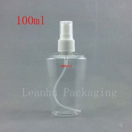 100 ml helder met witte dop, cosmetische container, gebruikt voor essentiële oliën, reisshampoo, plastic fles, douchegel, 40 stuks goed pakket