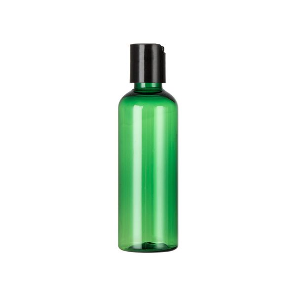 Bouteilles en plastique PET rondes vides de 150 ml contenants cosmétiques avec capuchon de disque pour shampooing, lotion, huiles, gel douche, sérum