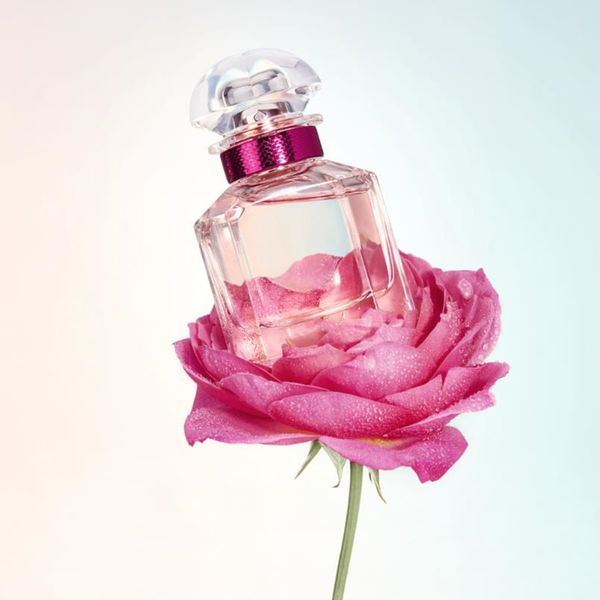 Botella de perfume de 100 ml, botella de perfume vacía al por mayor, botella de vidrio con flores de vida rosa, fragancia ligera para mujer, presente