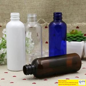 100 ml plastic cosmetische lege fles wit helder angsten vloeistof proef fles drukkap ronde bodem opslagvatverpakking