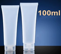 100 ml Plastique VIDE VIDE TUBES COSMESTIQUES SOILES CONTERNEUR DE SHAMPOOT DE LOCAGE DE BOUTEILLE FROST AVEC CAPAL FLIP 0173PACK6878106