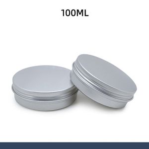 Boîte d'emballage de pot en aluminium en métal argenté de 100 ml bouteille de lotion cosmétique vide récipient de crème étain