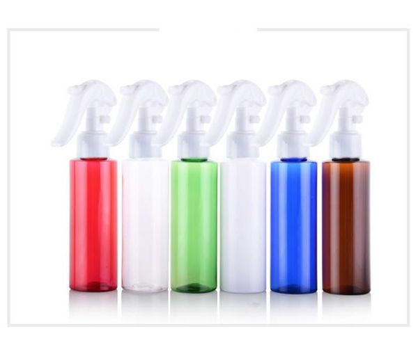 Bouteille de pulvérisation colorée à épaule carrée de 100ml, emballage de cosmétiques, bouteilles en plastique, déclencheur de pulvérisation de brume rechargeable SN4420