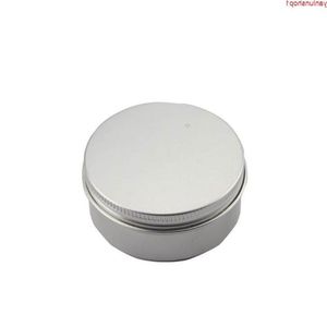 100 ml Wax Cosmetische Pot Jar Tin Container Hervulbare Schroefdraad Deksel Luxe Metalen Aluminium Ronde Blikjes Doos 30 stks/lothigh quantty Ndmcq