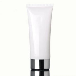 100 ml de tube doux à ambre blanc / pp noire bouteille de lotion / crème de lotion / tuyaux en plastique / emballages cosmétiques bouteilles vides f20171871 11 ll