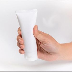 Tubo suave recargable cosmético blanco de 100 ml para limpiador BB Cream Shampoo Mini botella de tamaño Travek a la venta