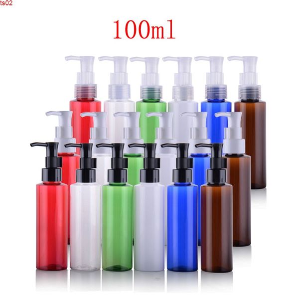 100ml X 50 bouteille cosmétique de pompe à huile de parfum vide, distributeur de récipient en plastique PET, 100g de bouteille de lotion de savon liquide packagehigh qiy