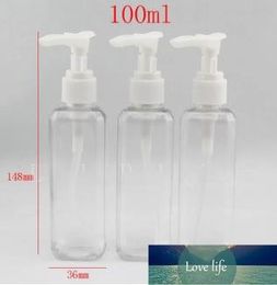 100ml X 50 Gros transparent carré crème lotion pompe en plastique PET bouteilles conteneurs, bouteilles vides de pompe à crème de pulvérisation, bouteille de lotion