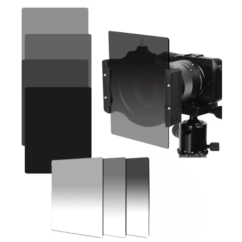 Filtre de caméra 100 mm carré densité neutre pleine nd 2 4 8 16, graduel nd 2 4 8 16, couleur carrée cokin z filtre de la série pour 100 mm