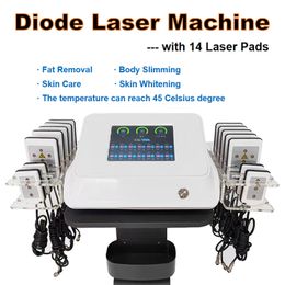 100MW Lipo Laser Fat Dissolve Bdoy Minceur Machine 650NM Laser Peau Tendeur Perte de poids Blanchiment de la peau 45 degrés Celsius Équipement de beauté plus efficace