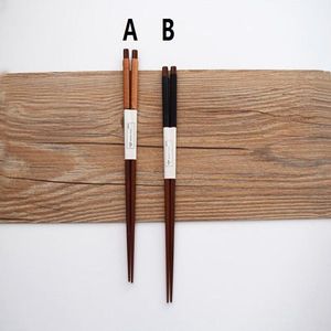 100pair / partij 22.5cm hout eetstokjes Cassia Siamea gewikkeld garen Japanse stijl keuken eettafel Eco-vriendelijk