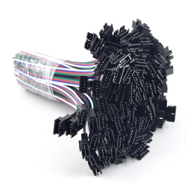 100 pares de 5 pines JST SM macho hembra cable conector LED con cable de 15 cm de largo para 5050 SMD RGBW RGBWW LED Strip226I