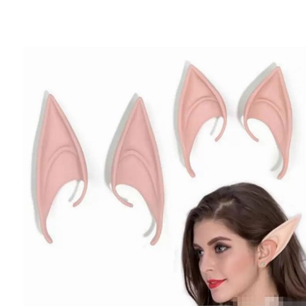 100 paires de fournitures de fête oreilles d'elfe mystérieuses accessoires de cosplay féeriques en latex doux prothétique fausse oreille de gobelin déguisement de lutin masques de fête d'Halloween masque Cos