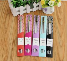 100pairslot 200pcs East rencontre West Copsticks en acier inoxydable Chinois Style Wed Wedding Function Favors Gifts Express5418659