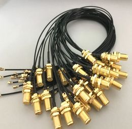 Freeshipping 100pc 17cm RP-SMA Vrouwelijke PIN naar IPX U.FL IPEX-connector RF Pigtail Kabel 1.13 1.13mm