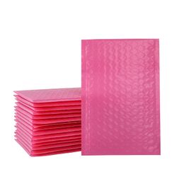 100 pc Bubble Mailers Gevotte enveloppen Lined Poly Mailer Zelfafdichting Roze Verzending Envelope Waterdichte Bubble Express Mailing Bag 549 V2