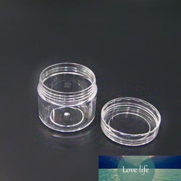 100pc / lot 10g Round Small Transparent Plastic Bottle Jars Conteneurs pour le stockage des échantillons