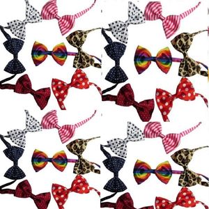 100 pk/lot hondenkleding polyestersilk vlinder pet cat puppy dog ​​bow tie pe05